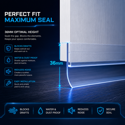 FlexSeal Silicone Door Draft Stopper Strip