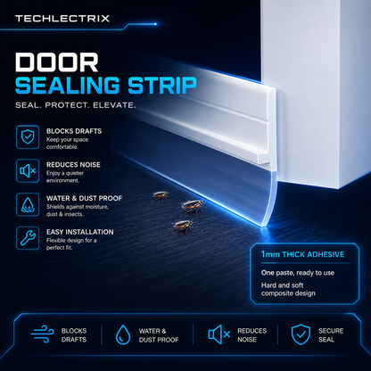 FlexSeal Silicone Door Draft Stopper Strip